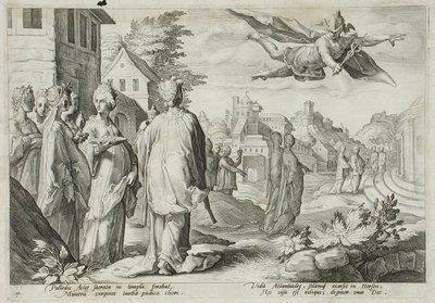Merkur verliebt in Herse, Tochter des Cecrops von Hendrick Goltzius
