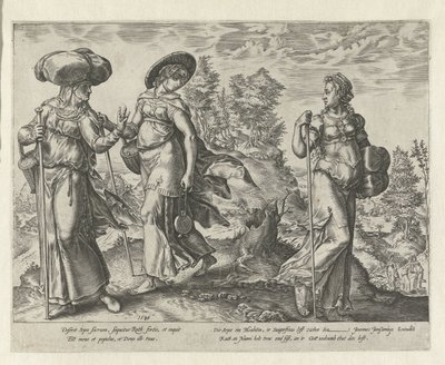 Orpa verlässt Naomi und Ruth von Hendrick Goltzius