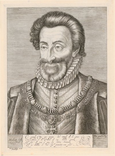 Porträt von Heinrich IV., König von Frankreich von Hendrick Goltzius