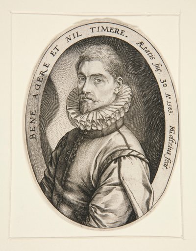 Porträt von Hieronymous Scholiers von Hendrick Goltzius
