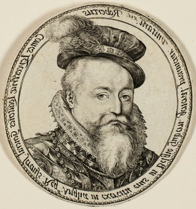 Robert Dudley, Earl of Leicester (1532-1588), englischer Adliger, Generalgouverneur der Vereinigten Provinzen 1585-87 von Hendrick Goltzius