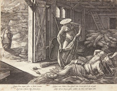 Rut und Boas auf der Tenne von Hendrick Goltzius