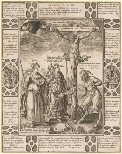 Satisfactio Christi, Blatt 3 der Folge "Allegorien des christlichen Glaubens" von Hendrick Goltzius