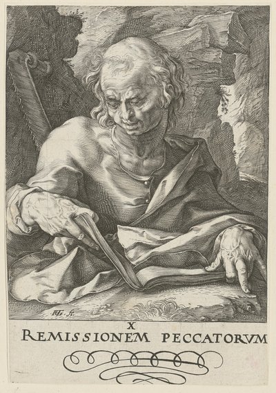 Simon, Blatt 11 der Folge "Christus, die zwölf Apostel und Paulus" von Hendrick Goltzius