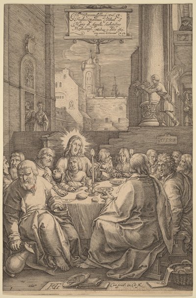 Das letzte Abendmahl von Hendrick Goltzius