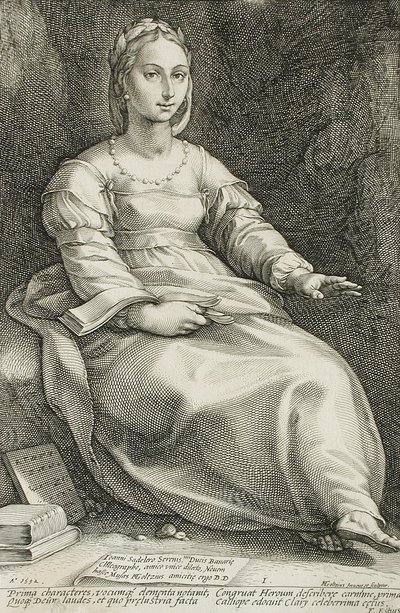 Die neun Musen von Hendrick Goltzius