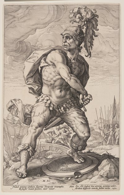 Titus Manlius Torquatus, aus Die Römischen Helden von Hendrick Goltzius