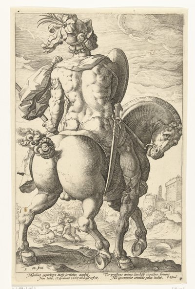 Titus Manlius zu Pferd von Hendrick Goltzius