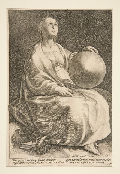 Urania, Platte 9 aus der Serie Die neun Musen von Hendrick Goltzius