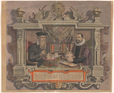 Porträt von Jodocus Hondius und Gerard Mercator von Hendrick Hondius (rejected attribution)