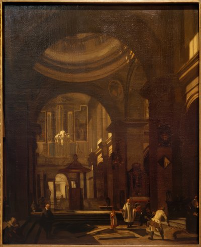 Interieur einer katholischen Kuppelkirche von Hendrick Jurianesz van Streek