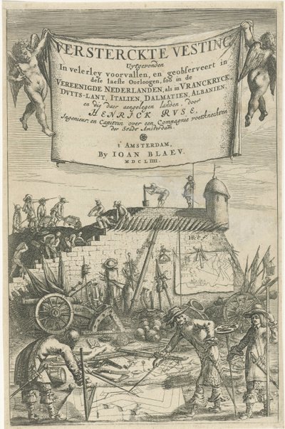 Titelseite für Henrich Ruse, Versterckte Vesting, 1654 von Hendrick baron van Ruse