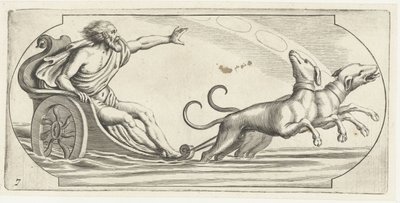 Ein Meeresgott auf einem Streitwagen von Hendrick de Keyser (I)