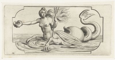 Weibliche Figur mit Neptuns Dreizack von Hendrick de Keyser (I)