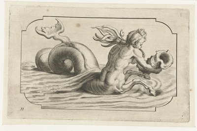 Seepferdchen mit männlichem Oberkörper von Hendrick de Keyser (I)