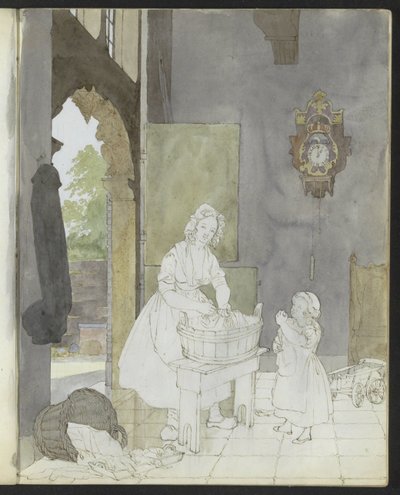 Wäscherin von Hendrik Abraham Klinkhamer