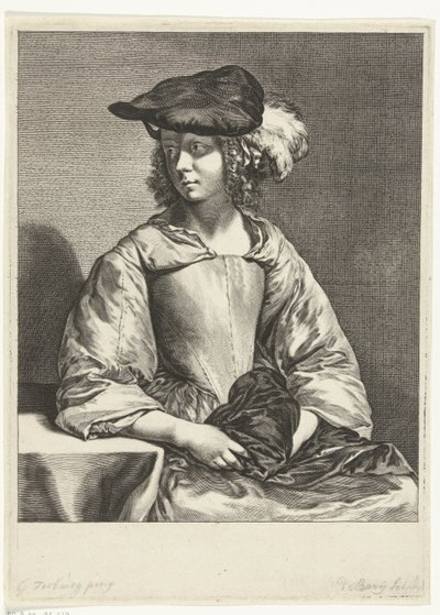 Junge Frau mit Barett von Hendrik Bary