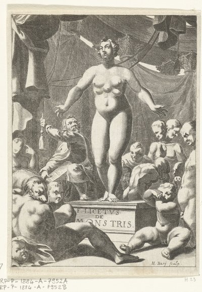 Nackte Frau mit fünf Brüsten von Hendrik Bary