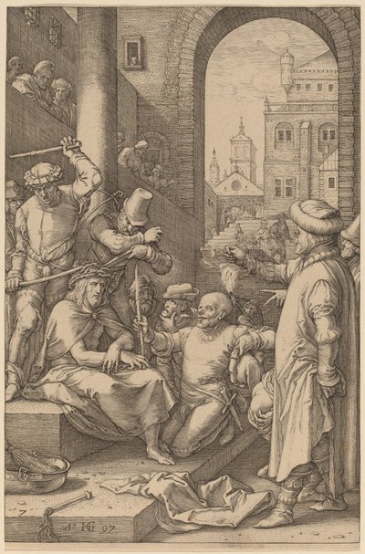 Christus mit der Dornenkrone von Hendrik Goltzius