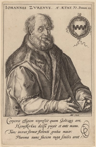 Johannes Zurenus (Jan van Zuren) von Hendrik Goltzius after Maerten van Heemskerck