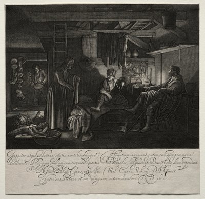 Jupiter und Merkur im Haus von Philemon und Baucis von Hendrik Goudt
