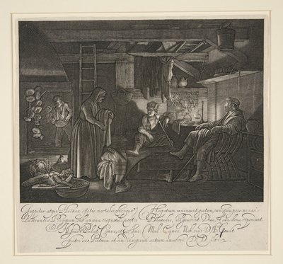 Jupiter und Merkur im Haus von Philemon und Baucis von Hendrik Goudt