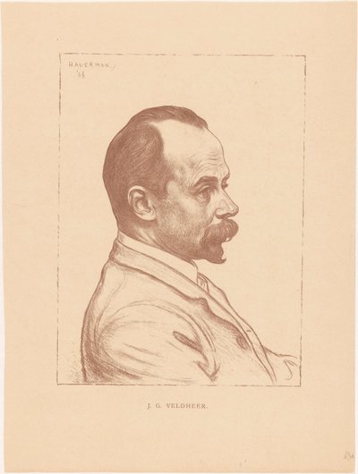 Porträt von Jacobus Gerardus Veldheer von Hendrik Johannes Haverman