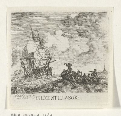 Stürmisches Wasser mit verschiedenen Booten von Hendrik Kobell