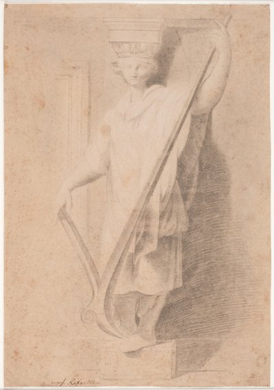 Karyatide mit Pflug. Studie nach einer Figur auf dem Sockel der "Stanza d