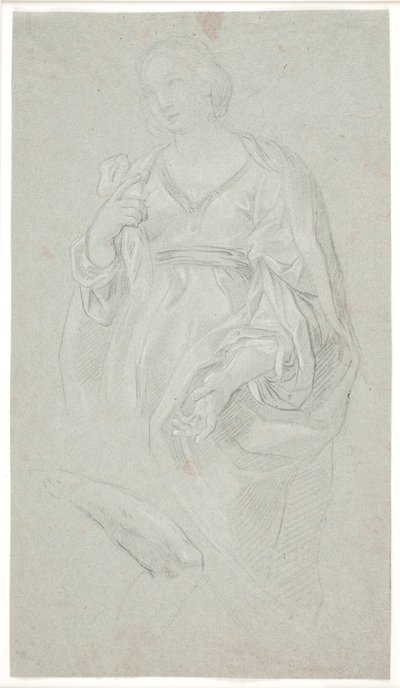Stehende Frau. Knieansicht. Studie eines Arms von Hendrik Krock