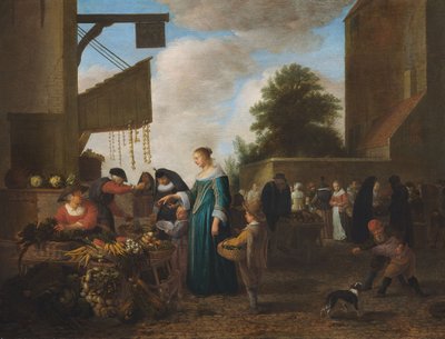 Gemüsemarkt, ca. 1660 von Hendrik Martensz Sorgh