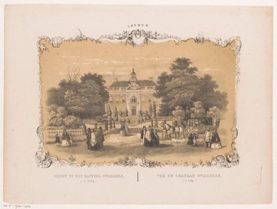 Ansicht von Schloss Overbeek von Hendrik Wilhelmus Last