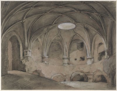 Teil des Spanjaardshol auf dem Vreeburg in Utrecht von Hendrik Willem Cramer