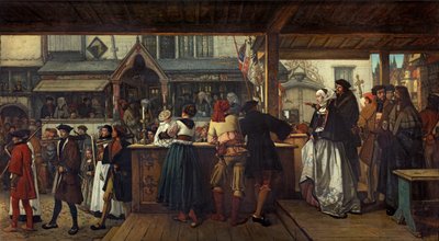 Albrecht Dürer besucht Antwerpen im Jahr 1520 von Hendrik or Henri Leys