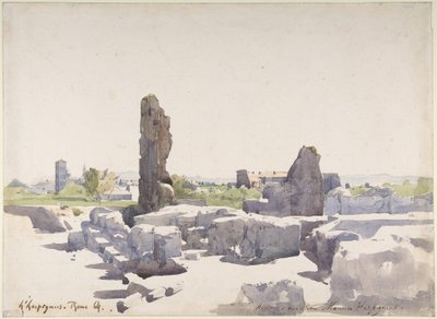 Blick auf das Kolosseum von der Basilika des Domitian und dem Flavischen Palast, Rom von Henri-Joseph Harpignies