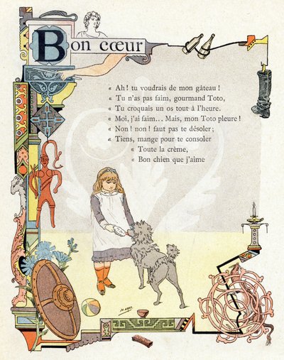 Illustration für "Alphabet der guten Beispiele", ca. 1890 von Henri (1858 1924) Gray