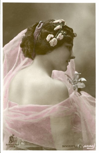 Frau mit rosa Schal von Henri (after) Manuel