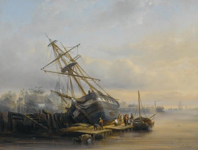 Reparaturen in der Werft von Henri Adolphe Schaep