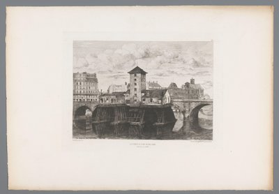 Ansicht der Pont Notre-Dame (Französische Radierungen aus 1875) von Henri Alexandre Saffrey