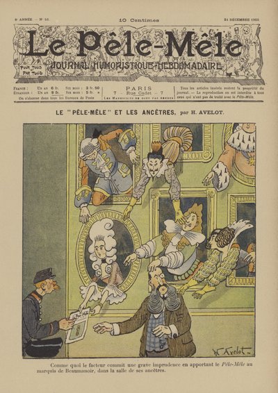 Le Pele-Mele et les ancetres. Illustration für Le Pele-Mele, 1902 von Henri Avelot
