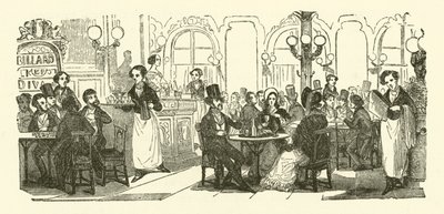 Der Kellner im Kaffeehaus (Stich) von Henri Bonaventure (after) Monnier