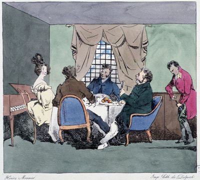 Bankrotteure - in "Einst und Jetzt" von Henri Monnier, ed. Delpech, Paris von Henri Bonaventure Monnier
