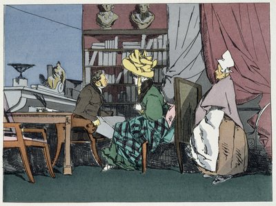 Herr der Abteilungsleiter gibt eine Audienz - in "Verwaltungssitten" von Henri Monnier von Henri Bonaventure Monnier