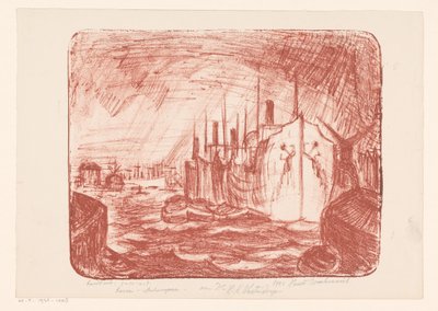 Hafen von Antwerpen von Henri Braakensiek (signed by artist)