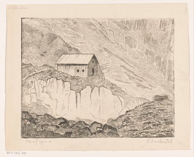 Haus auf einem Berg von Henri Braakensiek (signed by artist)