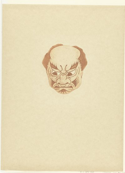 Maske mit Gesicht eines Mannes von Henri Charles Guérard