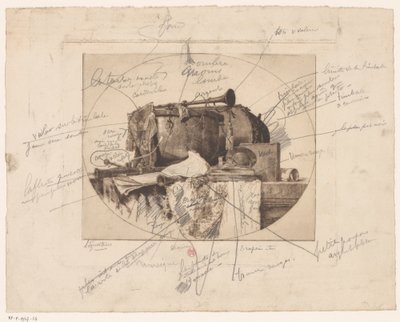 Stillleben mit Musikinstrumenten von Henri Charles Guérard