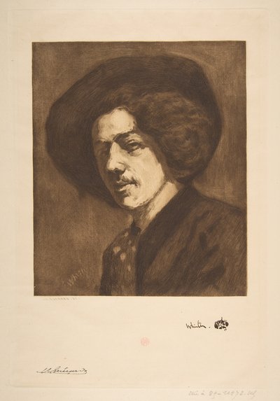 Whistlers Selbstporträt, 1888 von Henri Charles Guérard