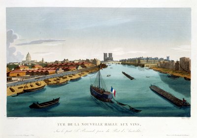 La nouvelle halle aux vins (Bercy), um 1820 in „Vues de Paris“ von Henri Courvoisier Voisin