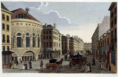 Theater der Opéra Comique, ca. 1820 in "Vues de Paris" von Courvoisier 1827 von Henri Courvoisier Voisin